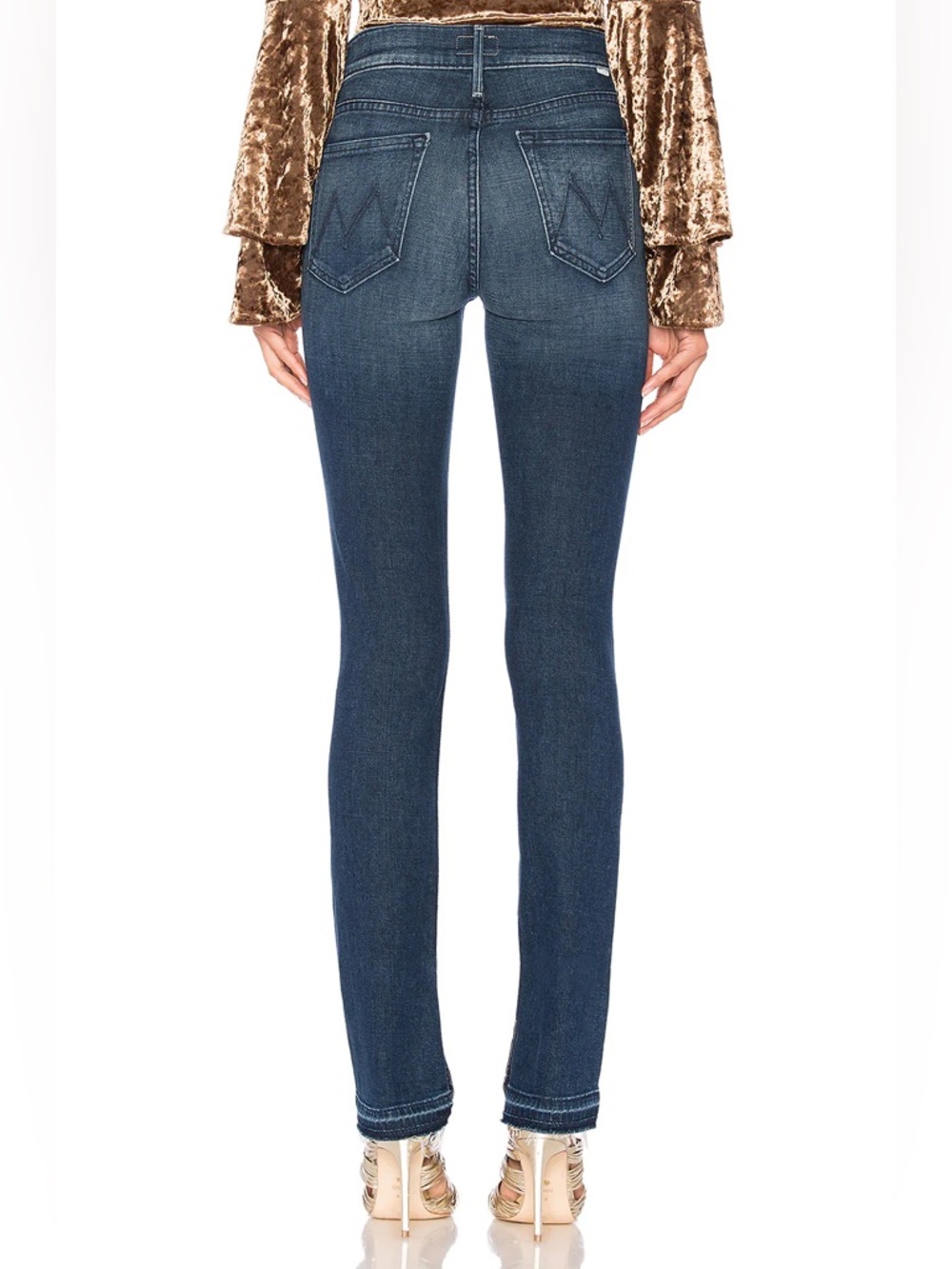 MOTHER Women’s Dark Indigo Straight Jeans